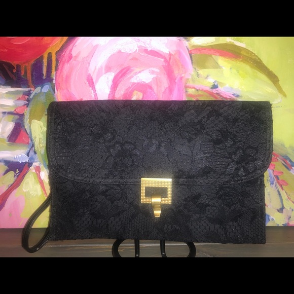 JASON WU for TARGET Black Lace Envelope Clutch Wristlet - Picture 1 of 8